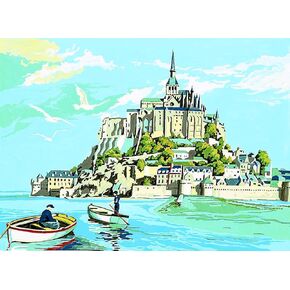 Needlepoint Canvas Gobelin Tapestry SEG Paris Le Mont Saint-Michel 929-165 45 X 60cm