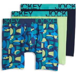 ملابس داخلية للرجال من Jockey ملابس داخلية ActiveStretch بطول 17.78 سم - عبوة من 3 قطع