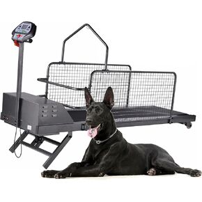 Dog Treadmill, Pet Dog Running Machine, Speed 0.8-12 Km/H, LCD Display Screen, with Slope Adjustment, Up to 220 Lb, for Medium/Large Dogs, Help Pets Train, Exercise