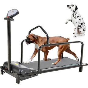 Dog Treadmill for Large/Medium Dogs, Adjustable Ramp Canine Running Slatmill Machine with Pedometer for Exercise & Healthy & Fit Pet Life, Used Indoor Home