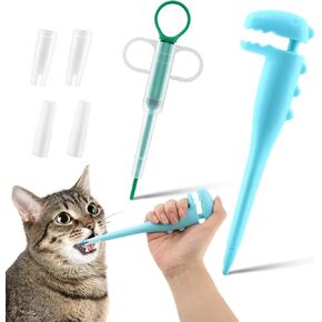 Pet Pill Shooter,Dog Pill Shooter Cat Pill Shooter,Pet Pill Dispenser,Cat Tablet Soft Tip Syring-e Pet Medica-l Feeding Dispenser Tool for Small Animals(Color:Pink)