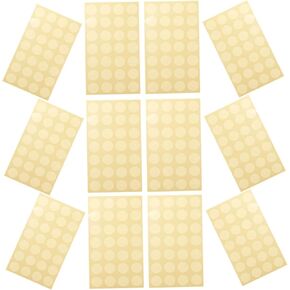 NUOBESTY 12Sheets Self Adhesive Hole Reinforcement Stickers Transparent Hole Punch Protectors for Binders Recipe Books and Planners and Decorative Labels for Page Repair