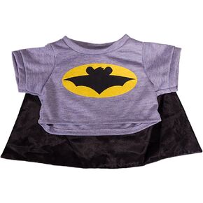 Bat Bear T-Shirt with Cape Teddy Bear Clothes Fits Most 14" - 18" Build-A-Bear and More