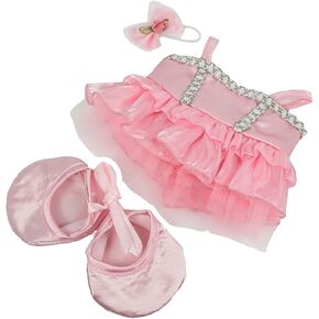 Pink Ballerina Outfit Teddy Bear Clothes Fits Most 8 inch to 10 inch Stuffed Animals