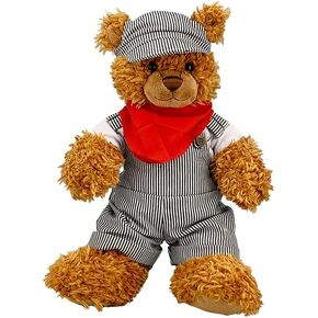 Train Conductor Outfit for Stuffed Toy Buddy Bear - Fits Most 14"-18" Plush Animal Soft Toys Adorable Train Conductor's Uniform Plushie Teddy Bear, Dailywear Ideal Gift for Kids