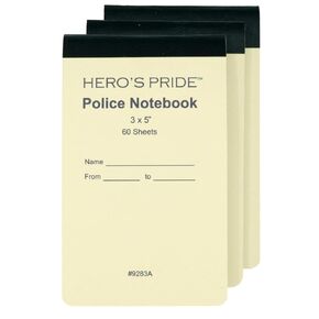 Hero's Pride Ballistic Notepad Case Refills, Made for Law Enforcement, 3-Pack, X-Large 4-1/8 x 6-3/4", 80 Pages
