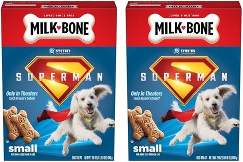 Milk-Bone Original Dog Biscuits, Small Dog Treats, Limited-Edition Superman Movie Box, 24 Oz in Saudi Arabia
