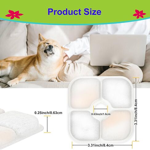 مرشح نافورة ماء Cat ، مرشحات نافورة Cat استبدال Pixi Pet Water Fountain ، 12 Pack Pet Fountain Filter ، 3 خراطيم المضخة in Kuwait