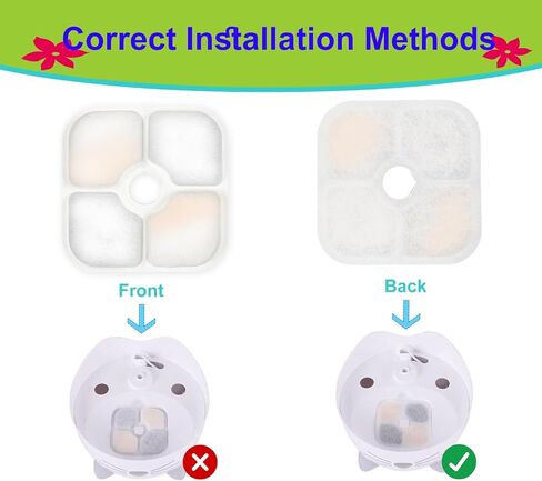 مرشح نافورة ماء Cat ، مرشحات نافورة Cat استبدال Pixi Pet Water Fountain ، 12 Pack Pet Fountain Filter ، 3 خراطيم المضخة in Kuwait