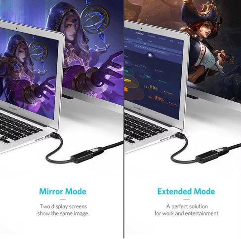 USKyper-4777 حزمة واحدة من منفذ عرض صغير مطلي بالذهب 4K إلى HDMI محول Mini DP متوافق مع Thunderbolt MacBook Pro وMacBook Air وMac Mini وMicrosoft Surface Pro 3/4 (1، أبيض) in Kuwait