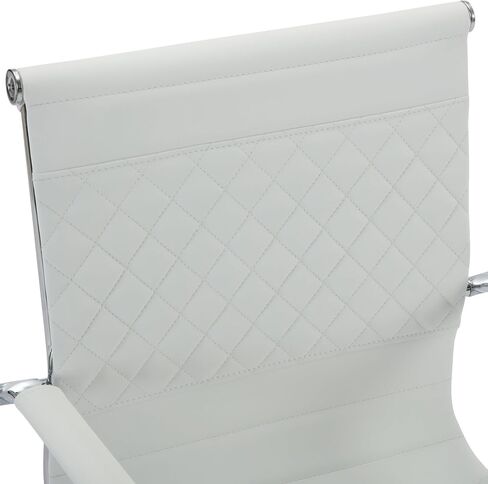Office Chairs - Set of 2 Modern PU Leather Desk Chairs for Reception, Waiting Room & Conference Room - Mid Back, Navy in Kuwait