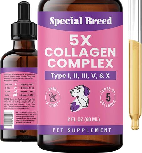 Premium Collagen for Dogs - Liquid Support for Joints, Skin, Coat, Bone, Immune System & HIPS - Collagen Supplement - Made in USA - 2oz in Kuwait
