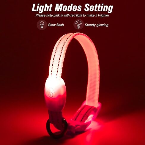 Visinite Light Up Dog Collars for Small Dogs,LED Dog Collar Light Rechargeable,Fully Adjustable Lighted Dog Collar,Glow in The Dark Dog Collars with Dog Lights for Night Walking,Green in Saudi Arabia