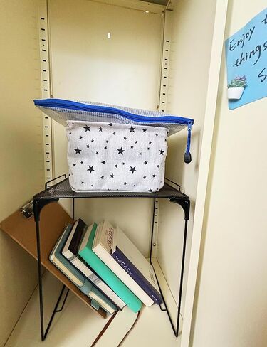 رف منظم الخزانة مع سلة تخزين ، رف الخزانة الشبكية لديكور الخزانة ، والعودة إلى School Essentials Locksistories Kit ، خزانة مثالية للمدرسة ، صالة الألعاب الرياضية ، العمل ، المنزل (الوردي) in Kuwait