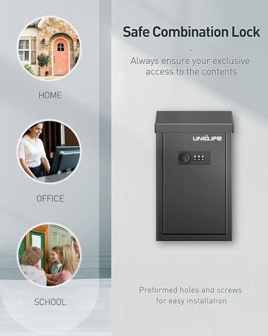صندوق إسقاط مفتاح UniClife لخارجية ، مربعات تجميع أبيض للمعادن مع قفل مزيج ، صناديق اقتراح آمنة ، صندوق بريد مثبت على الحائط مع فتحة أعلى ، صناديق إسقاط نقدية فولاذية in Saudi Arabia