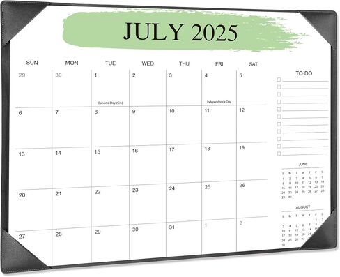 التقويم المكتبي 2025-2026-تقويم سطح المكتب لمدة 18 شهرًا من يوليو 2025 إلى ديسمبر 2026 ، للمكتب والمدرسة والمنزل-تقويم مكتب المعلم الكبير 22x17 (أسود) in Kuwait