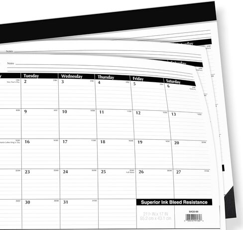 AT-A-GLANCE 2025 التقويم المكتبي ، شهريًا ، لوحة مكتب ، 21-3/4 "× 17" ، قياسي (SK220025) in Kuwait