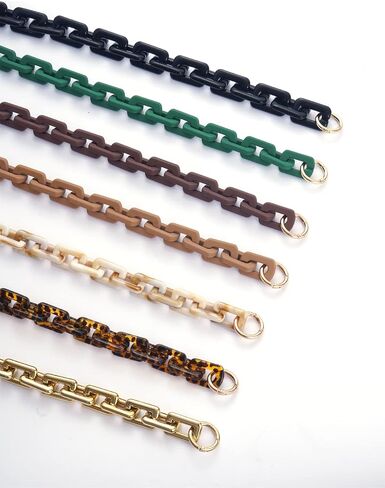 AUMEY Handbag Chain Straps Acrylic Purse Chain Strap Fashionable Replacement Purse Clutches Handles for Purse Handbags Crafts in Saudi Arabia