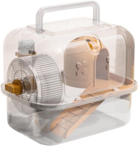 Guinea Pig Travel Hamster Carrier Cage Outdoor Small Pets Breathable Portable for Hedgehog Squirrel Gerbil Dwarf Hamster Mice, Orange, Style A in Kuwait