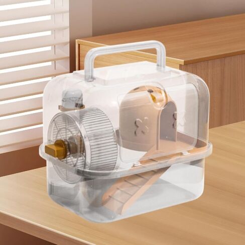 Guinea Pig Travel Hamster Carrier Cage Outdoor Small Pets Breathable Portable for Hedgehog Squirrel Gerbil Dwarf Hamster Mice, Orange, Style A in Kuwait
