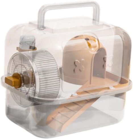 Guinea Pig Travel Hamster Carrier Cage Outdoor Small Pets Breathable Portable for Hedgehog Squirrel Gerbil Dwarf Hamster Mice, Orange, Style A in Kuwait