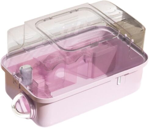 Guinea Pig Travel Hamster Carrier Cage Outdoor Small Pets Breathable Portable for Hedgehog Squirrel Gerbil Dwarf Hamster Mice, Orange, Style A in Kuwait