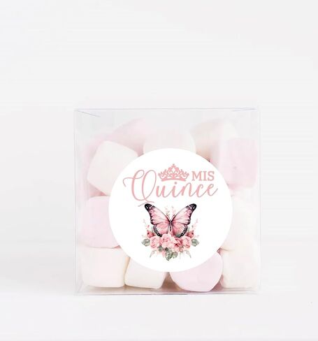 Mis Quince Anos - Quinceanera Sweet 15 Birthday Party Circle Sticker - مجموعة من 40 ملصقًا - 2 بوصة جولة in Saudi Arabia