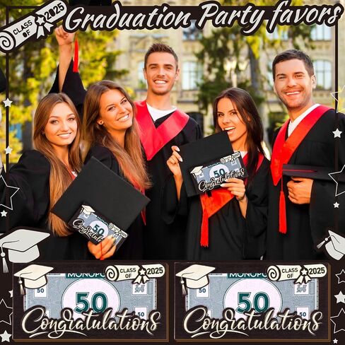 ReliThick 6 Pcs 2025 Graduation Personalized Money Holder Gift Cash Holder Grad Party Favors Wood Money Decor for Graduation in Saudi Arabia