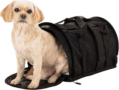 Sturdibag Pro 3.0 Pet Travel Carrier للقطط والكلاب-على الوجهين مع مقاطع السلامة وأشرطة حزام الأمان للسفر للطائرات أو السيارات | كبير ، أسود in Kuwait