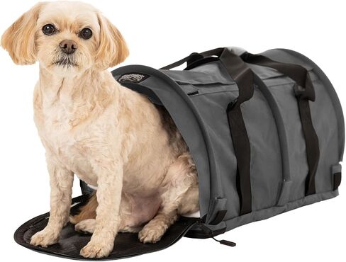 Sturdibag Pro 3.0 Pet Travel Carrier للقطط والكلاب-على الوجهين مع مقاطع السلامة وأشرطة حزام الأمان للسفر للطائرات أو السيارات | كبير ، أسود in Kuwait