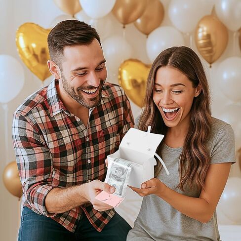 صندوق سحب الأموال نقدًا ، حقائب اليد Mini Rose Box Mini مع 30 جهازًا شفافًا لعيد ميلاد حفلة عيد الميلاد in Kuwait