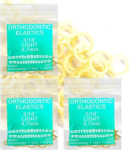Latex Amber 3 Packs 300 Counts 1/4inch Heavy 6.4mm intraals intaral stands onimedic elastics elastic leastal stands in in us (Heavy ، 1/4inch ، 6.4mm) in Kuwait