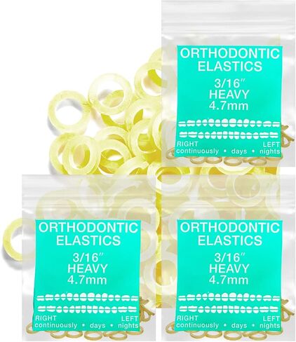 Latex Amber 3 Packs 300 Counts 1/4inch Heavy 6.4mm intraals intaral stands onimedic elastics elastic leastal stands in in us (Heavy ، 1/4inch ، 6.4mm) in Kuwait