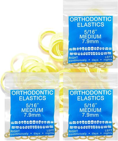Latex Amber 3 Packs 300 Counts 1/4inch Heavy 6.4mm intraals intaral stands onimedic elastics elastic leastal stands in in us (Heavy ، 1/4inch ، 6.4mm) in Kuwait