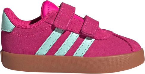 adidas Vl Court 3.0 Lace-Up Sneaker, Pink Fusion/White/Grey, 5.5 US Unisex Big Kid in Saudi Arabia