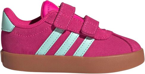 adidas Vl Court 3.0 Lace-Up Sneaker, Pink Fusion/White/Grey, 5.5 US Unisex Big Kid in Saudi Arabia