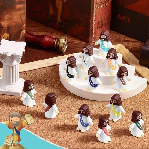 Draupnir 60PCS Little Jesus Figures Easter Mini Jesus Figurines in Bulk, Jesus Love You Religious Jesus Figures Gift Easter Egg Stuffers(Macaron,Jesus Love You) in Saudi Arabia
