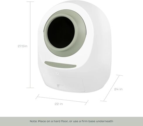 Casa Leo Leo’s Loo’s Loo Too Too-Charing Cat Box ، التحكم في تطبيقات Wi-Fi ، <30 ديسيبل همس نوبت ، مستشعرات مضادة للقرعة ، الدفاع عن رائحة الأشعة فوق البنفسجية ، مراقبة الصحة ، 24 × 22 × 27.6 بوصة in Saudi Arabia