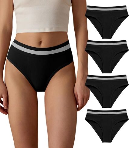 SHARICCA High Wasited Underwear for Women So Stretchy Comfy Cheeky Panties High Rise Bikini Underwear Workout Pack in Saudi Arabia