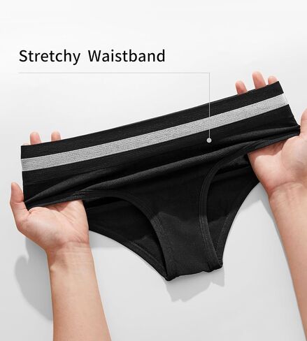 SHARICCA High Wasited Underwear for Women So Stretchy Comfy Cheeky Panties High Rise Bikini Underwear Workout Pack in Saudi Arabia