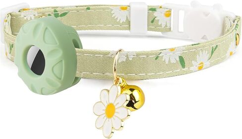طوق القط المنفصل مع حامل الجوية ، وطوق هريرة مع حامل علامة Apple Air و Bell for Girl Boy Cats ، وعرضه 0.4 بوصة وخفيفة الوزن. (الفراولة الوردية) in Kuwait