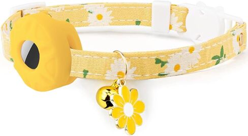طوق القط المنفصل مع حامل الجوية ، وطوق هريرة مع حامل علامة Apple Air و Bell for Girl Boy Cats ، وعرضه 0.4 بوصة وخفيفة الوزن. (الفراولة الوردية) in Kuwait