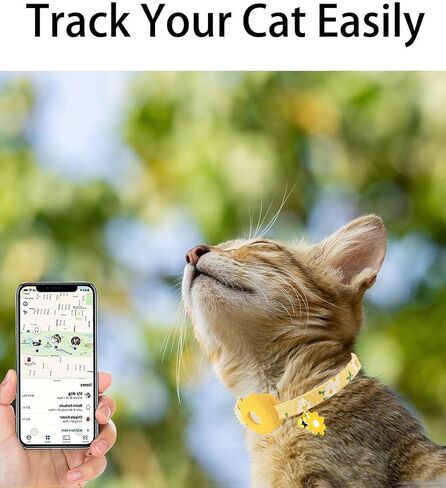 طوق القط المنفصل مع حامل الجوية ، وطوق هريرة مع حامل علامة Apple Air و Bell for Girl Boy Cats ، وعرضه 0.4 بوصة وخفيفة الوزن. (الفراولة الوردية) in Kuwait