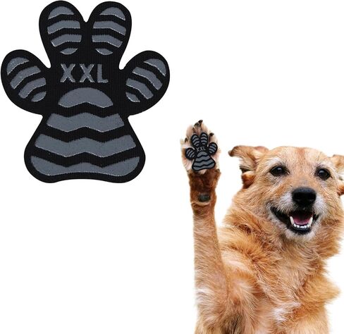 Dog Paw Protector Toe Grips for Senior Dogs Anti Slip Dog Paw Pads for Hot Pavement Whole Paws Pads for Dogs Traction Dog Boots & paw Protectors Stickers for Dogs feet (Black, XXL) 24pcs in Saudi Arabia