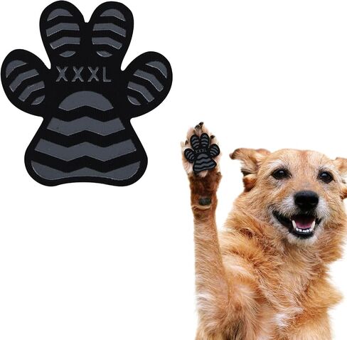 Dog Paw Protector Toe Grips for Senior Dogs Anti Slip Dog Paw Pads for Hot Pavement Whole Paws Pads for Dogs Traction Dog Boots & paw Protectors Stickers for Dogs feet (Black, XXL) 24pcs in Saudi Arabia