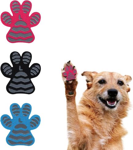 Dog Paw Protector Toe Grips for Senior Dogs Anti Slip Dog Paw Pads for Hot Pavement Whole Paws Pads for Dogs Traction Dog Boots & paw Protectors Stickers for Dogs feet (Black, XXL) 24pcs in Saudi Arabia