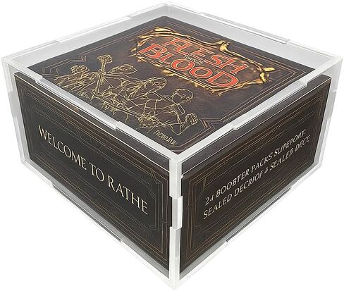 CCG TCG Flesh and Blood - Booster Box Display Case - Fits WTR, Tales of Aria, Arcane Rising, Monarch- Acrylic 3/16 inch Thick in Saudi Arabia