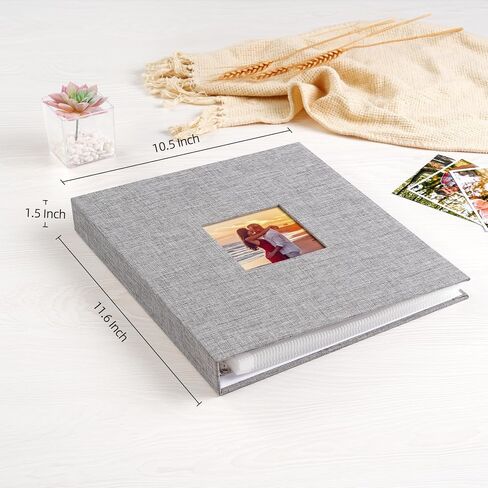 Mublalbum 8.5x11 inch diy scrapbook ألبوم صور مع 40 أكمام بلاستيكية 80 صفحة حماة من أعلى الحمل ، وغطاء من الكتان 3 طاردات لسفر حفل زفاف الطفل ومشاريع DIY (الوردي) in Kuwait