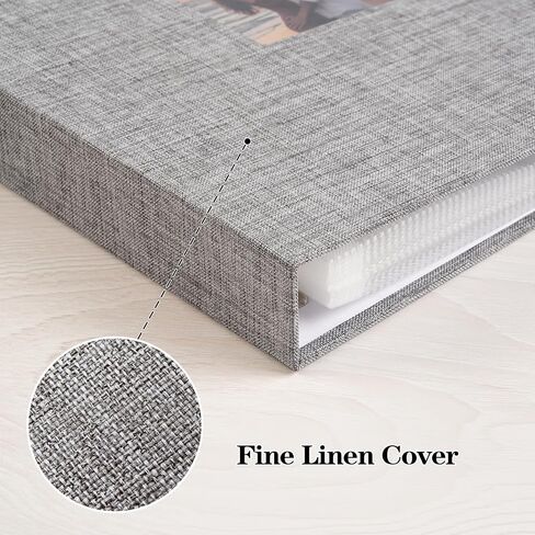 Mublalbum 8.5x11 inch diy scrapbook ألبوم صور مع 40 أكمام بلاستيكية 80 صفحة حماة من أعلى الحمل ، وغطاء من الكتان 3 طاردات لسفر حفل زفاف الطفل ومشاريع DIY (الوردي) in Kuwait
