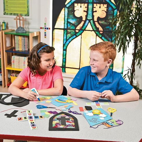 Cross Stained Glass Window Tissue Ck - Crafts for Kids and Fun Home Activities in Saudi Arabia